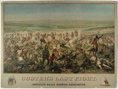 Chromolithograph Entitled Custers Last Fight National Museum Of