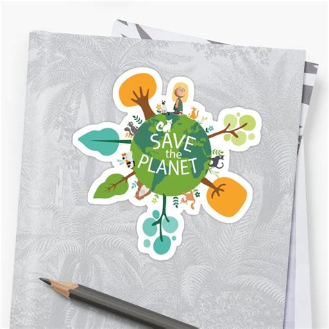 Save The Planet Sticker By Galfizsolt Redbubble