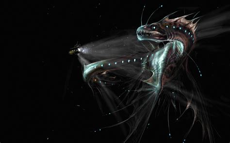 Deep Sea Desktop Wallpaper In 2020 Sea Monsters