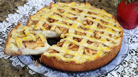 Torta Cremosa De MaÇÃ Receita Simples FÁcil E Deliciosa Creamy Apple Pie Youtube