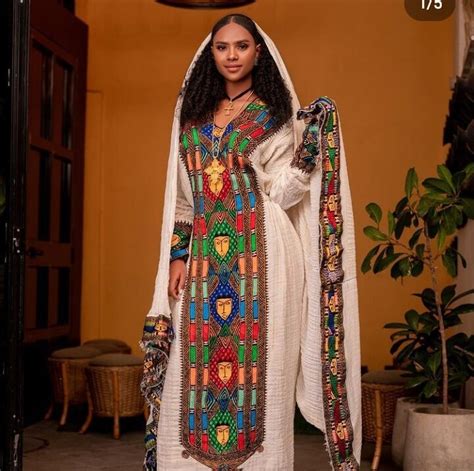 Ethiopian And Eritrean Habesha Traditional Dress Clothing Kemis