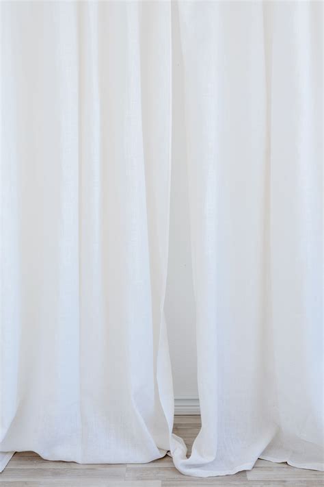 Off White Tie Top Linen Curtains Linen Curtains Linen Curtain Panels