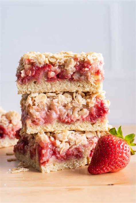 Strawberry Oat Bars No Butter Feelgoodfoodie