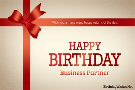 Birthday Wishes For Business Partner And Greeting Cards