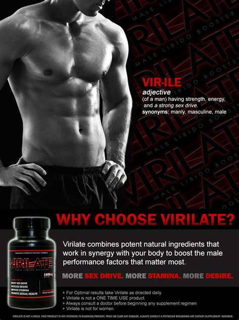 Virilate Male Enhancement Pills Sex Drive Enhancer For