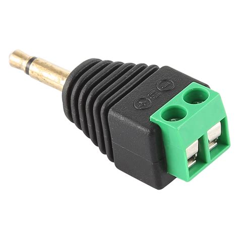 35mm Male Plug 2 Pole 2 Pin Terminal Block Stereo Audio Connector