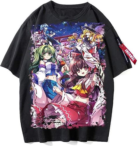 Unisex Anime Printed T Shirts Touhou Project Hakurei Reimu Cosplay