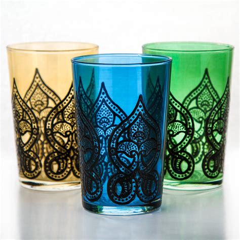 Mirab Moroccan Tea Glasses Colored Glassware Tea Glasses Acrylic