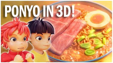 Ponyo 3d Ramen And Ham Scene Studio Ghibli Youtube