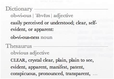 In the borrowing of the words. Obvious definition | metaphysik | Pinterest | Definitions