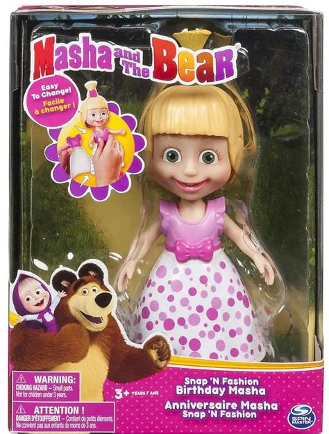 Masha And The Bear Snap N Fashion Birthday Masha Figure Spin Master