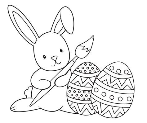 The easter bunny or easter hare bringing easter eggs to you. Get This Easter Bunny Coloring Pages Free 51992