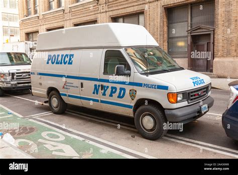 Nypd Police Van Chelsea New York City United States Of America Stock
