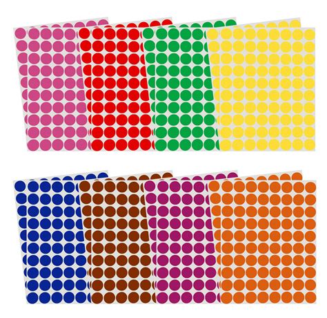 Sticky Coloured Self Adhesive Labels For Colour Coding 200 Red Stickers