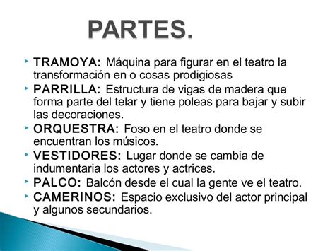 Las Partes Del Teatro