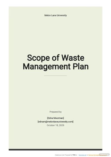 Waste Management Plan 18 Examples Format Pdf Examples