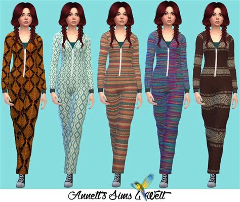 Annetts Sims 4 Welt Knitted Jumpsuits