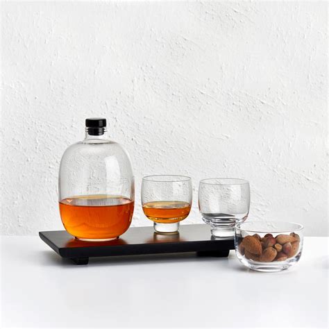 Nude Glass Malt Whiskey Bottle Tray Bespoke Post