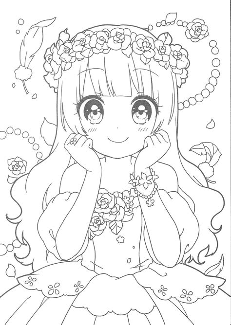 Dibujos de Chicas anime para colorear - 100 Dibujos para colorear