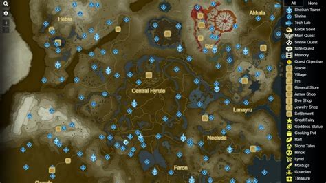 Zelda Dungeon Map BOTW