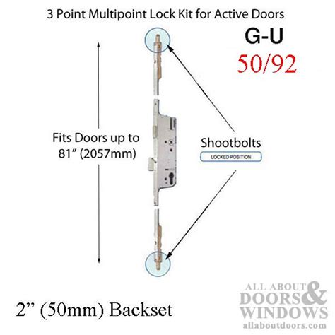 Active Pella G U 3 Point Multipoint Lock Kit W Shootbolts 5092
