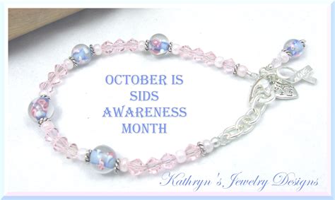 The SIDS ribbon is blue with pink roses and I make the bracelets in 