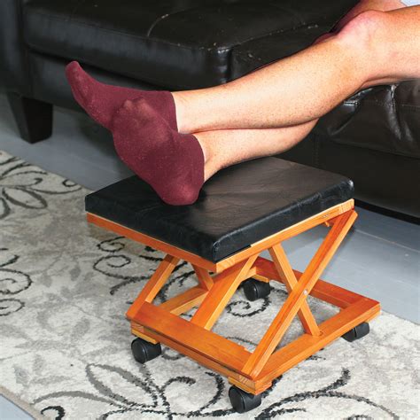 Etna Expanding Foot Rest Rolling Collapsible Folding Foot Stool Ottoman