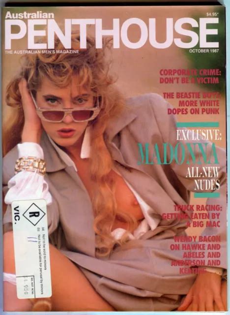 VINTAGE AUSTRALIAN PENTHOUSE Magazine October 1987 Madonna 52 56