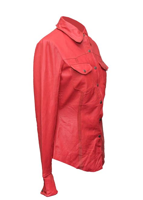 Red Women Leather Jacket The Film Jackets