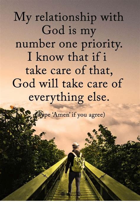 So how do i know that i know that i know, that somebody out there is speaking to me? My Relationship With God Is My Number One Priority I Know ...