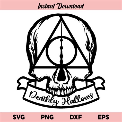 Harry Potter Skull Deathly Hallows SVG, Harry Potter Deathly Hallows