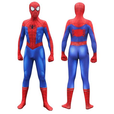 Adult Men Boys Spider Man Into The Spider Verse Peter Parker Cosplay