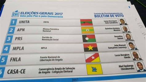 Unita Volta A Ser Primeira No Boletim De Voto Das Eleições Ver Angola Diariamente O Melhor