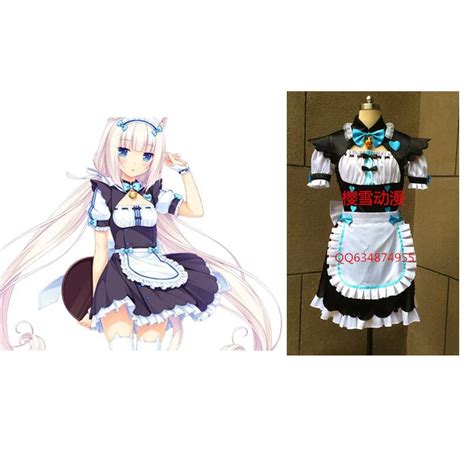 2016 Nekopara Vanilla Maid Cosplay Costume Nekopara Dress In Anime