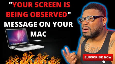Your Screen Is Being Observed Message On Your Macbook Youtube