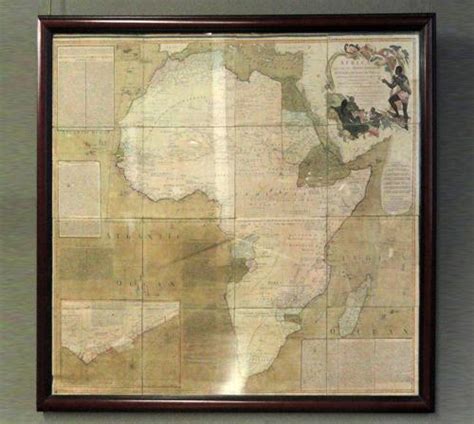 A Large 18th Century Printed Map Of Africa Print View Hyde Park