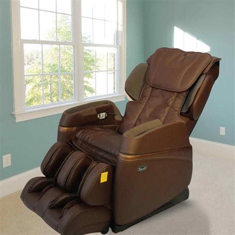Osaki Brown Faux Leather Reclining Massage Chair Massage Chair Chair Recliner