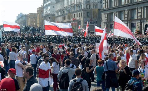Tens Of Thousands Of Protesters Gather In Capital Of Belarus For Fourth
