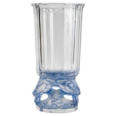 René Lalique Biskra Blue Vase At 1stdibs