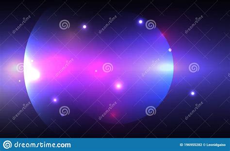 Vector Abstract Space Background With Bright Circles Stock Illustration