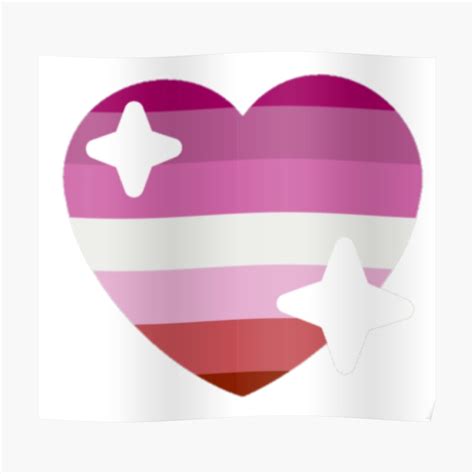 It's a completely free picture material come from the public internet and the real upload of users. "Lesbian Pride Flag Sparkle Heart Emoji" Poster by ...