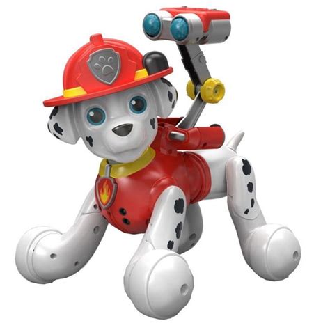 The paw patrol must work quickly to fix the tracks and remove a train car at the train station before the next train comes in. bol.com | Zoomer PAW Patrol Marshall - Hond