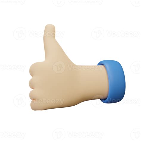 3d Hand Gesture Thumbs Up 12002686 Png