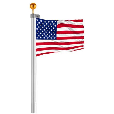 american flag pole kit heavy duty outdoor flagpole 3x5 flag 210 ph