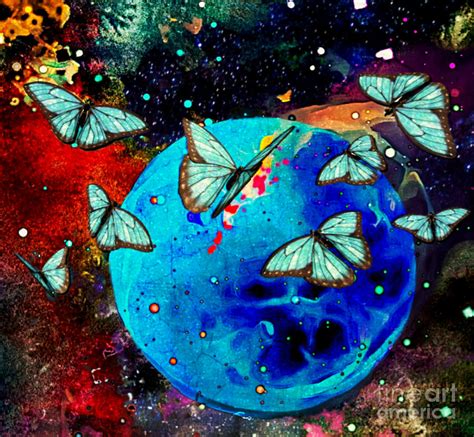 Space Butterflies Digital Art By Antonia Surich Pixels