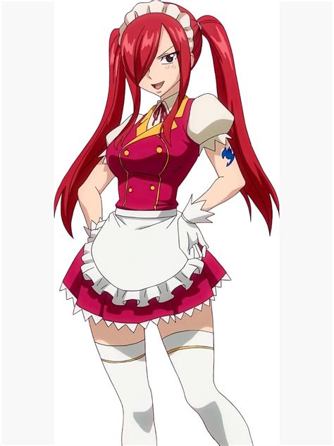 Cute Maid Erza Scarlet Hot Fairy Tail Hentai Sexy Ecchi Poster By Hentaigirls11 Redbubble