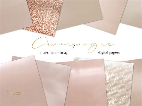 Champagne Color Metallic Texture Paper By Ihelpurart Thehungryjpeg