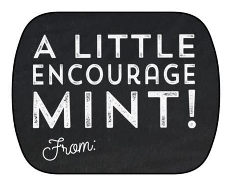 A Little Encourage Mint Mint Tin Label