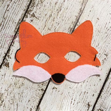 Fox Mask Mr Fox Childrens Felt Fox Mask By Sugarplummonkey On Etsy