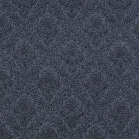 Delft Dark Blue Navy Heirloom Vintage Cameo Brocade Upholstery Fabric